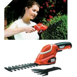 Cesoia A Batteria Al Litio 7,2 V. Black & Decker Gsl 700qs Tagliabordi Con Sfoltirami - Salone