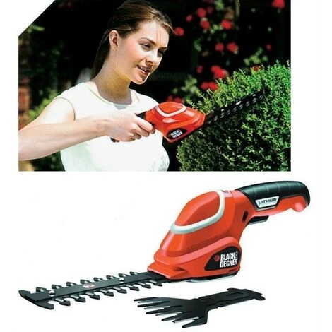 Cesoia A Batteria Al Litio 7,2 V. Black & Decker Gsl 700qs Tagliabordi Con Sfoltirami - Salone 1 Cesoia A Batteria Al Litio 7,2 V. Black & Decker Gsl 700qs Tagliabordi Con Sfoltirami - Salone