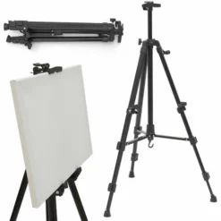 Eyepower Cavalletto Per Dipingere In Alluminio 52-155cm Da Campagna Terra Tavolo