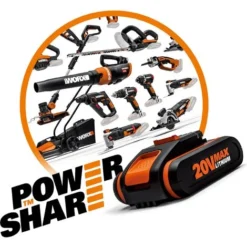 Worx WG801E.9 Forbici Per Erba E Decespugliatore A Batteria 20V, Con 3 Lame Intercambiabili, 36W - Solo Corpo Macchina -Husqvarni Negozio 12850241 4