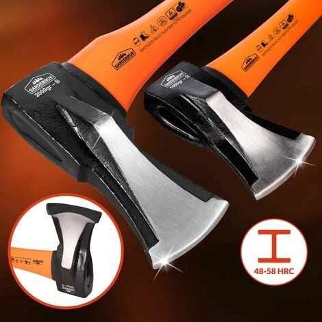 Deuba Ascia Spaccalegna Ed Accetta Set Manico Ergonomico Spaccare Legno Spacca Legna Accetta Spacco 5 Deuba Ascia Spaccalegna Ed Accetta Set Manico Ergonomico Spaccare Legno Spacca Legna Accetta Spacco - immagine 5