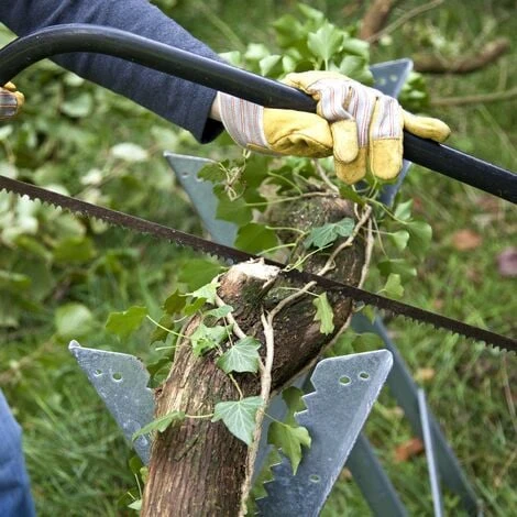 Cavalletto Pieghevole Zincato Con Maniglie E Dentatura Cavalletto Da Taglio Per Tronchi 2 Cavalletto Pieghevole Zincato Con Maniglie E Dentatura Cavalletto Da Taglio Per Tronchi - immagine 2