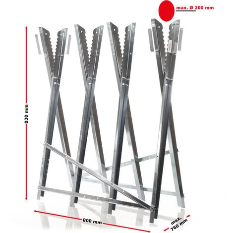 Cavalletto Pieghevole Zincato Con Maniglie E Dentatura Cavalletto Da Taglio Per Tronchi 3 Cavalletto Pieghevole Zincato Con Maniglie E Dentatura Cavalletto Da Taglio Per Tronchi - immagine 3