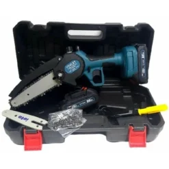 MOTOSEGA 24V 2 LAME 4 6 SERBATOIO OLIO TAGLIARAMI ELETTROSEGA 2 BATTERIE ELETTRICA