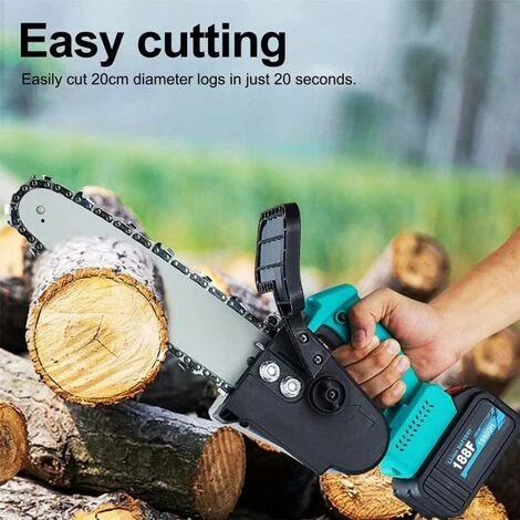 Trade Shop - Motosega Elettrica A Batterie A Litio 21v Da 12 Per Potatura Rami Alberi Piante 5 Trade Shop - Motosega Elettrica A Batterie A Litio 21v Da 12 Per Potatura Rami Alberi Piante - immagine 5