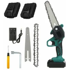 6 Pollici Motosega Elettrica Con 2 Batterie 3000W 88VF