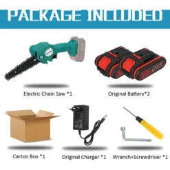 18V 6'' Motoseghe Elettrico Con 2 Batteria 6500 MAh Cordless Elettro Sega A Batteria 1200W Blu -Husqvarni Negozio 45106071 5