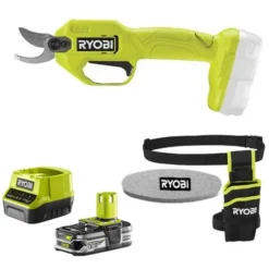 RY18SCA-115P - CESOIA A BATTERIA 18V CON 1 BATTERIA DA 1,5Ah, CARICABATTERIA, FODERO E PIETRA PER AFFILATURA - RYOBI
