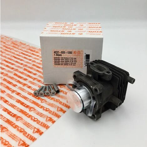 Cilindro + Pistone Originali STIHL Ø 34 Mm HS 82, HS 87, 42370201202 1 Cilindro + Pistone Originali STIHL Ø 34 Mm HS 82, HS 87, 42370201202