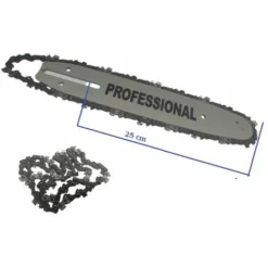LAMA BARRA PER MOTOSEGA 25 CM PIU SECONDA CATENA IN OMAGGIO MOTO SEGA RICAMBIO
