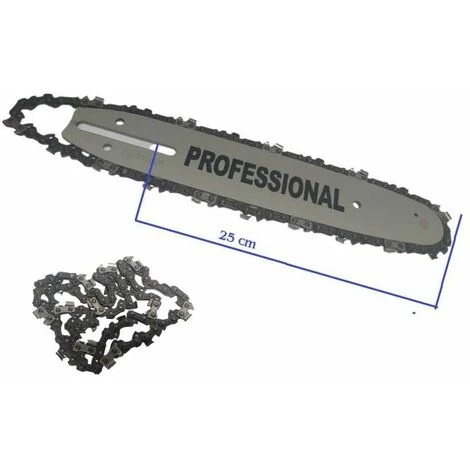 LAMA BARRA PER MOTOSEGA 25 CM PIU SECONDA CATENA IN OMAGGIO MOTO SEGA RICAMBIO 1 LAMA BARRA PER MOTOSEGA 25 CM PIU SECONDA CATENA IN OMAGGIO MOTO SEGA RICAMBIO