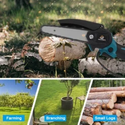 2000W Motosega Elettrica Senza Filo Da 6 Pollici Senza Spazzola Con 2 Batterie -Husqvarni Negozio 54337811 5