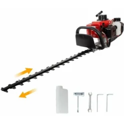 Jhonsorr Tagliasiepi A Scoppio 22,5 CC Doppia Lama 60 Cm Telescopico Manico Girevole