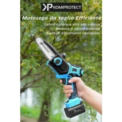 MOTOSEGA Argon 4 PROFI A BATTERIA Con Lubrificazione Catena