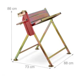 Relaxdays Cavalletto Taglialegna Con Supporto Motosega, Tagliare Legno, Misurazione, Pieghegvole, Max. 120 Kg, Dorato -Husqvarni Negozio 55773678 4