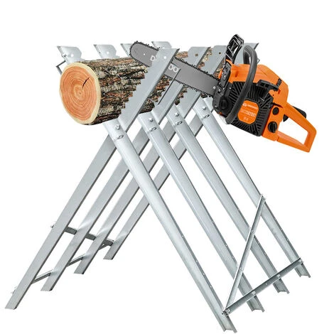 Randaco Cavalletto In Acciaio Zincato - Con Denti Da 150kg - Pieghevole 4 Cavalletti 1 Randaco Cavalletto In Acciaio Zincato - Con Denti Da 150kg - Pieghevole 4 Cavalletti