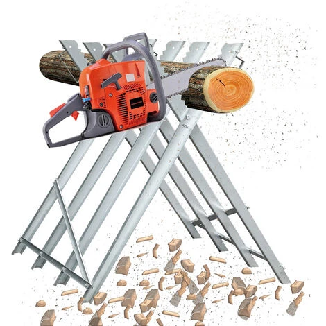 Randaco Cavalletto In Acciaio Zincato - Con Denti Da 150kg - Pieghevole 4 Cavalletti 5 Randaco Cavalletto In Acciaio Zincato - Con Denti Da 150kg - Pieghevole 4 Cavalletti - immagine 5