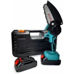 Mini Elettrosega A Doppia Batteria Motosega Elettrica Tagliarami 4'' Valigia PIN