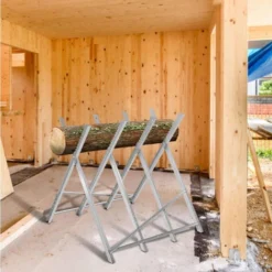 Cavalletto Per Legna Taglialegna Portata Massima 100 Kg Con Maniglie Bordi Seghetati -Husqvarni Negozio 65178908 3