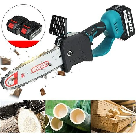 10'' 1500W Motosega A Batteria Con 2 Batterie Sega A Catena Elettrica Sega A Mano Singola Con Caricabatteria 1 10'' 1500W Motosega A Batteria Con 2 Batterie Sega A Catena Elettrica Sega A Mano Singola Con Caricabatteria