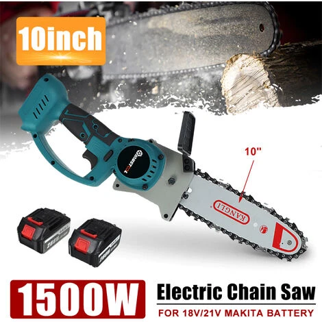 10'' 1500W Motosega A Batteria Con 2 Batterie Sega A Catena Elettrica Sega A Mano Singola Con Caricabatteria 4 10'' 1500W Motosega A Batteria Con 2 Batterie Sega A Catena Elettrica Sega A Mano Singola Con Caricabatteria - immagine 4