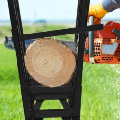 Relaxdays Cavalletto Taglialegna, 200 Kg, Trespolo Per Tagliare La Legna Con Motosega, Acciaio, HLP 112x77,5x50 Cm, Nero -Husqvarni Negozio 70967869 3