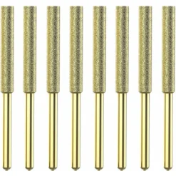 8 Punte Per Motosega, Affilatrice Diamantata Placcata In Titanio, Lima Per Motosega Elettrica Ad Alta Durezza (5,5 Mm)