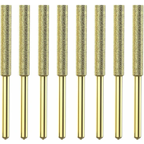 8 Punte Per Motosega, Affilatrice Diamantata Placcata In Titanio, Lima Per Motosega Elettrica Ad Alta Durezza (4 Mm) 1 8 Punte Per Motosega, Affilatrice Diamantata Placcata In Titanio, Lima Per Motosega Elettrica Ad Alta Durezza (4 Mm)