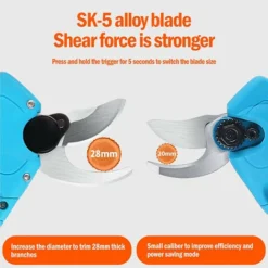 Cesoie Per Potatura Elettriche Professionali, 2 Batterie Ricaricabili Al Litio Da 2000 MAh, Diametro Di Taglio Da 25 Mm (0,98 Pollici), Per Alberi Da Giardinaggio, 6-8 Ore Di Lavoro -Husqvarni Negozio 81371323 4