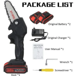 Motosega A Batteria 4 Pollici 1080W 88VF Sega A Mano Singola Con 2 Batterie Nere A -Husqvarni Negozio 83285358 3