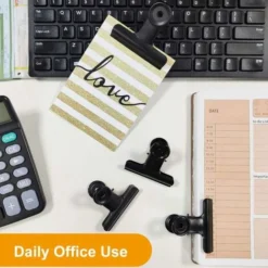 MINKUROW Confezione Da 12 Graffette Nere Per Raccoglitori/morsetti Per Documenti Con Cerniere In Metallo Per Artigianato, Disegni, Foto, Cucina Domestica E Uso In Ufficio (nero, Larghezza 63 Mm) -Husqvarni Negozio 91850266 5