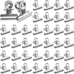 MINKUROW Clip Per Bulldog, 50 Pezzi 22mm Clip Per Raccoglitore Bulldog Clip Per Raccoglitore Per Ufficio Graffette Per Raccoglitore Di File Clip In Metallo, Per Foto Forniture Per Ufficio A Casa (Arge