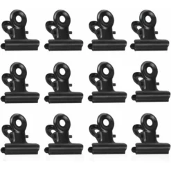 MINKUROW Piccole Clip, 50 Clip In Metallo Per Raccoglitori Bulldog, 22 Mm Fermagli Per Carta Bulldog, Clip A Cerniera Nere Per Sacchetti Di Cibo, Foto, Articoli Per La Casa E L'ufficio (nero)