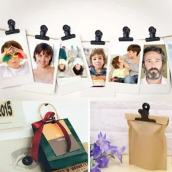 MINKUROW Piccole Clip, 50 Clip In Metallo Per Raccoglitori Bulldog, 22 Mm Fermagli Per Carta Bulldog, Clip A Cerniera Nere Per Sacchetti Di Cibo, Foto, Articoli Per La Casa E L'ufficio (nero) -Husqvarni Negozio 91850506 4