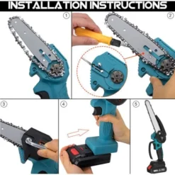 VIOLEWORKS 8''18V 10000 RPM Motosega A Batteria Senza Spazzole Potatore Motosega Batteria Motosega Tronco Sega 1 Batteria -Husqvarni Negozio 92070422 3