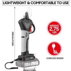 Forbici Da Potatura Elettriche A Batteria Senza Spazzole 21V Ricaricabili 2.0A A Batteria Al Litio Potatore Per Rami D'albero Forbici Da Giardino Diametro Di Taglio 40 Mm 4 Ingranaggi Regolabili -Husqvarni Negozio 92491070 3