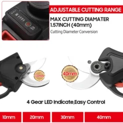 Forbici Da Potatura Elettriche A Batteria Senza Spazzole 21V Ricaricabili 2.0A A Batteria Al Litio Potatore Per Rami D'albero Forbici Da Giardino Diametro Di Taglio 40 Mm 4 Ingranaggi Regolabili -Husqvarni Negozio 92491070 4