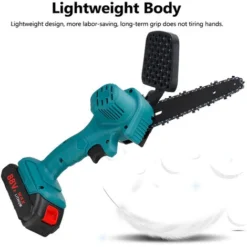 Motosega Elettrica Da Giardino Motosega A Batteria 6'' 88V Portatile Con 2 Batterie 9000mAh + Lama + Sega + Caricabatterie Blu -Husqvarni Negozio 93344331 5
