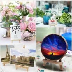 20 Pezzi Mini Cavalletto Da Tavolo In Legno Naturale Cavalletto Menu Segnaposto Porta Nome Per Matrimonio Ristorante Piccolo Cavalletto Decorativo Presentazione Per Cornice Foto Tavolo In Miniatura -Husqvarni Negozio 95706826 4