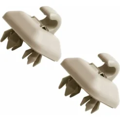 LITZEE 2 Pezzi Gancio Per Tronco E Morsetto Clip Per Visiera Parasole Interna, MoreChioce 8U0857562A Gancio Appendiabiti Per Visiera Parasole In Plastica Adatto A1 A3 A4L A5 A6L A7 Q3 Q5 Q7 TT 8E08575