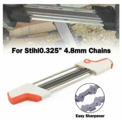 Affilatrice Per Motoseghe 2 In 1 Strumenti Di Affilatura Facili Per Lima STIHL E Misuratore Di Profondità In Uno Strumento Ergonomico (bianco E Arancione) 4,8 Mm